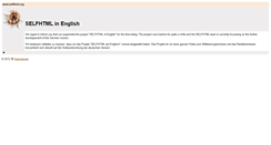 Desktop Screenshot of en.selfhtml.org